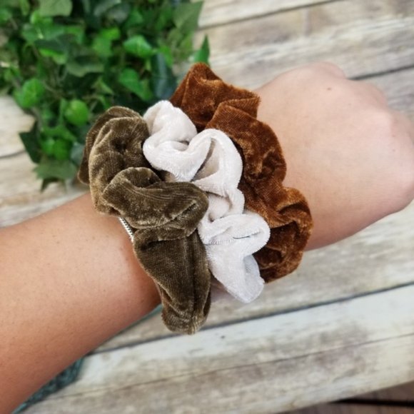 Brandy Melville Accessories - Brandy Melville Photo + 3 Velvet Nature Scrunchie